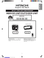 Preview for 1 page of Hitachi RAC-10SH1 Instruction Manual