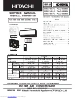 Hitachi RAC-10SH3 Service Manual preview