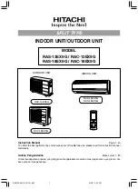 Preview for 1 page of Hitachi RAC-13EX9G Instruction Manual