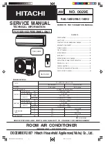 Preview for 1 page of Hitachi RAC-14EH2 Service Manual