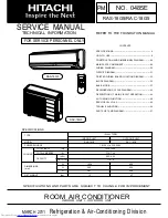 Hitachi RAC-18G5 Service Manual preview