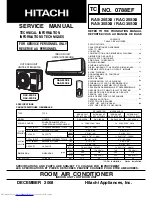 Hitachi RAC-18SX8 Service Manual предпросмотр