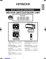 Preview for 1 page of Hitachi RAC-18WPA Instruction Manual