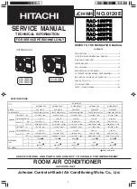 Hitachi RAC-18WPE Service Manual preview