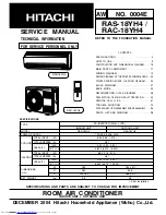 Hitachi RAC-18YH4 Service Manual preview