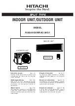 Hitachi RAC-24G1 Instruction Manual предпросмотр