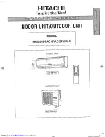 Hitachi RAC-24WPAG Installation Manual предпросмотр