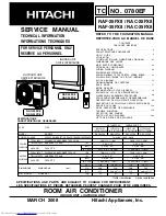 Preview for 1 page of Hitachi RAC-25FX8 Service Manual