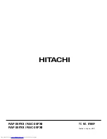 Предварительный просмотр 191 страницы Hitachi RAC-25FX8 Service Manual