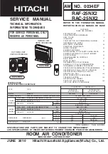 Preview for 1 page of Hitachi RAC-25NX2 Service Manual