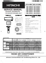 Hitachi RAC-25WSE Service Manual preview