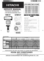 Hitachi RAC-25WSE Service Manual предпросмотр