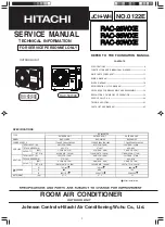 Preview for 1 page of Hitachi RAC-25WXE Service Manual