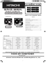 Hitachi RAC-25WXEN Service Manual предпросмотр