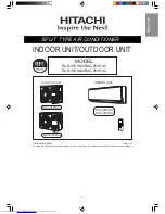 Preview for 1 page of Hitachi RAC-25YHA2 Instruction Manual