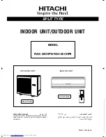 Предварительный просмотр 1 страницы Hitachi RAC-30CHP6 Instruction Manual