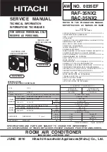 Предварительный просмотр 1 страницы Hitachi RAC-35NX2 Service Manual