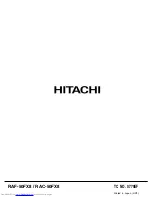 Preview for 190 page of Hitachi RAC-50FX8 Service Manual