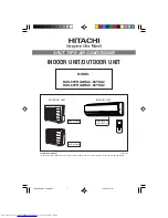 Hitachi RAC-50YHA2 Instruction Manual preview