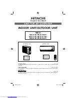 Hitachi RAC-5115CY Instruction Manual preview