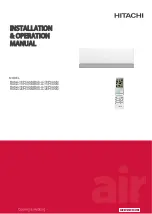 Preview for 1 page of Hitachi RAC-AJ10PCASM Installation & Operation Manual