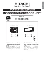 Preview for 1 page of Hitachi RAC-D10EX3 Instruction Manual