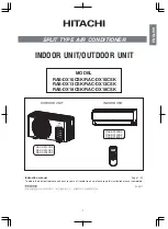 Preview for 1 page of Hitachi RAC-DX10CSK Manual