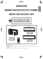 Предварительный просмотр 1 страницы Hitachi RAC-DX10HNK Manual