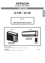 Preview for 2 page of Hitachi RAC-E24CAK Instruction Manual