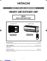 Hitachi RAC-F10CF Operation Manual предпросмотр