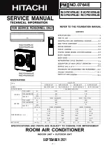 Hitachi RAC-PH18WHLAE Service Manual preview