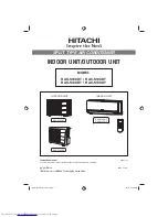 Preview for 1 page of Hitachi RAC-S10CDT Instruction Manual