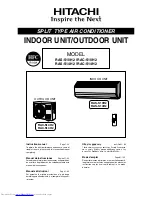 Hitachi RAC-S10H2 Instruction Manual preview