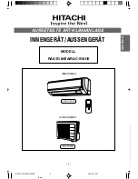 Предварительный просмотр 5 страницы Hitachi RAC-S18H2 User Manual