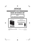 Предварительный просмотр 1 страницы Hitachi RAC-S30CPZ(EG) Instruction Manual