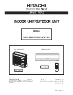 Preview for 1 page of Hitachi RAC-S30CPZ Installation Manual