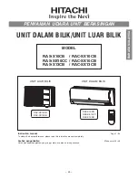 Preview for 25 page of Hitachi RAC-SX10CB Instruction Manual