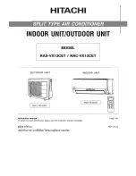 Hitachi RAC-VX13CET Instruction Manual предпросмотр