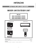 Hitachi RAC-X10CCK Instruction Manual preview