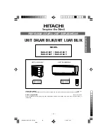 Предварительный просмотр 25 страницы Hitachi RAC-X10CY Instruction Manual