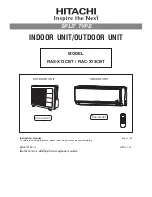 Hitachi RAC-X13CBT Instruction Manual предпросмотр