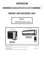 Hitachi RAC-X18CB Instruction Manual preview