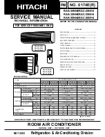 Preview for 1 page of Hitachi RAC25NH4 Service Manual