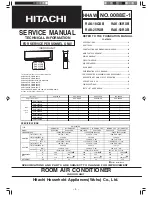 Предварительный просмотр 1 страницы Hitachi RAK-18QXB Service Manual