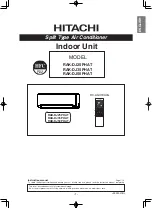 Hitachi RAK-DJ25PHAT Instruction Manual preview