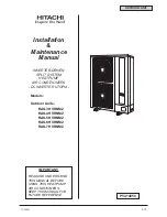 Hitachi RAS-3HVRNM2 Installation & Maintenance Manual preview