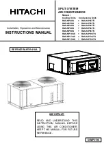 Hitachi RAS-NP10CTS Installation, Operation And Maintenance Instructions preview