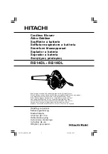 Предварительный просмотр 1 страницы Hitachi RB 14DL Handling Instructions Manual