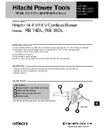 Preview for 1 page of Hitachi RB 14DL Technical Data And Service Manual