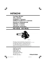 Предварительный просмотр 1 страницы Hitachi RB 14DSL Handling Instructions Manual